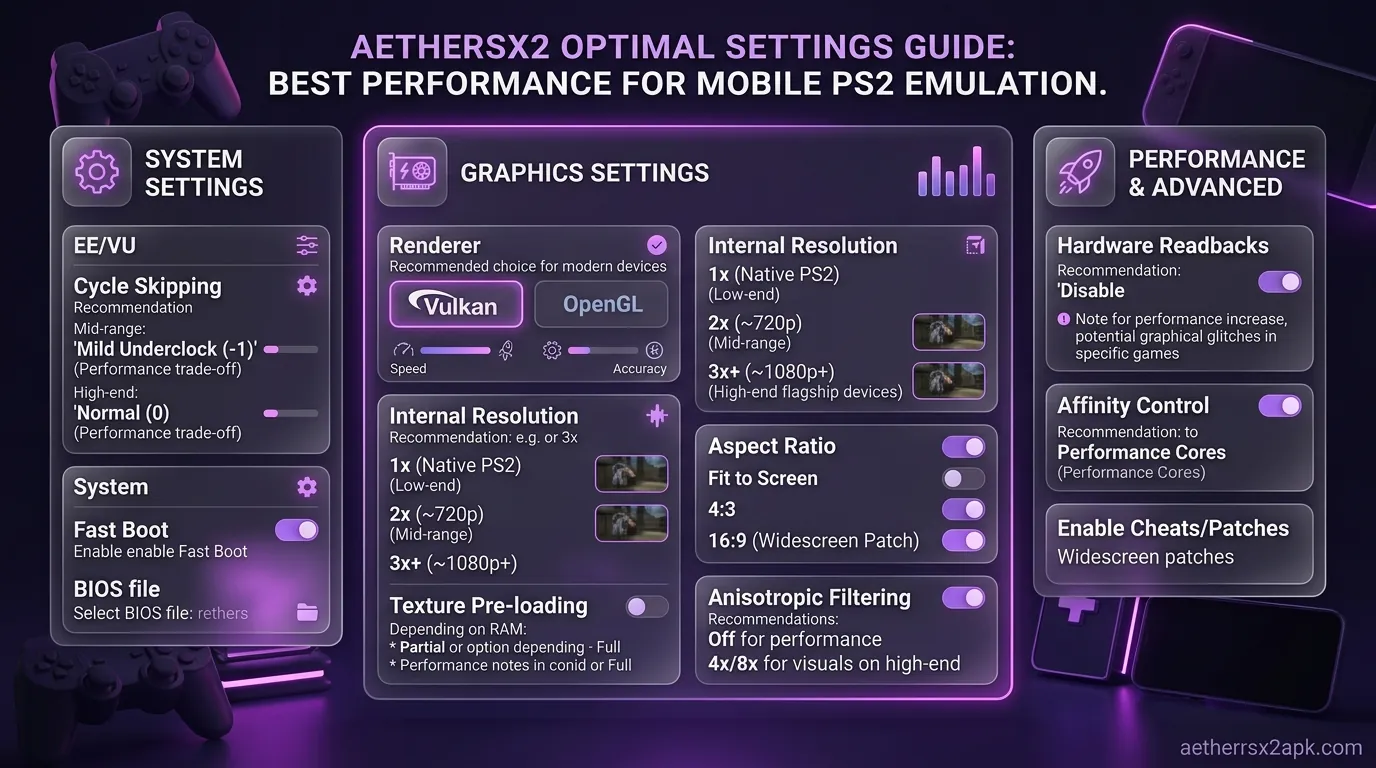 QuickStart Settings Table
