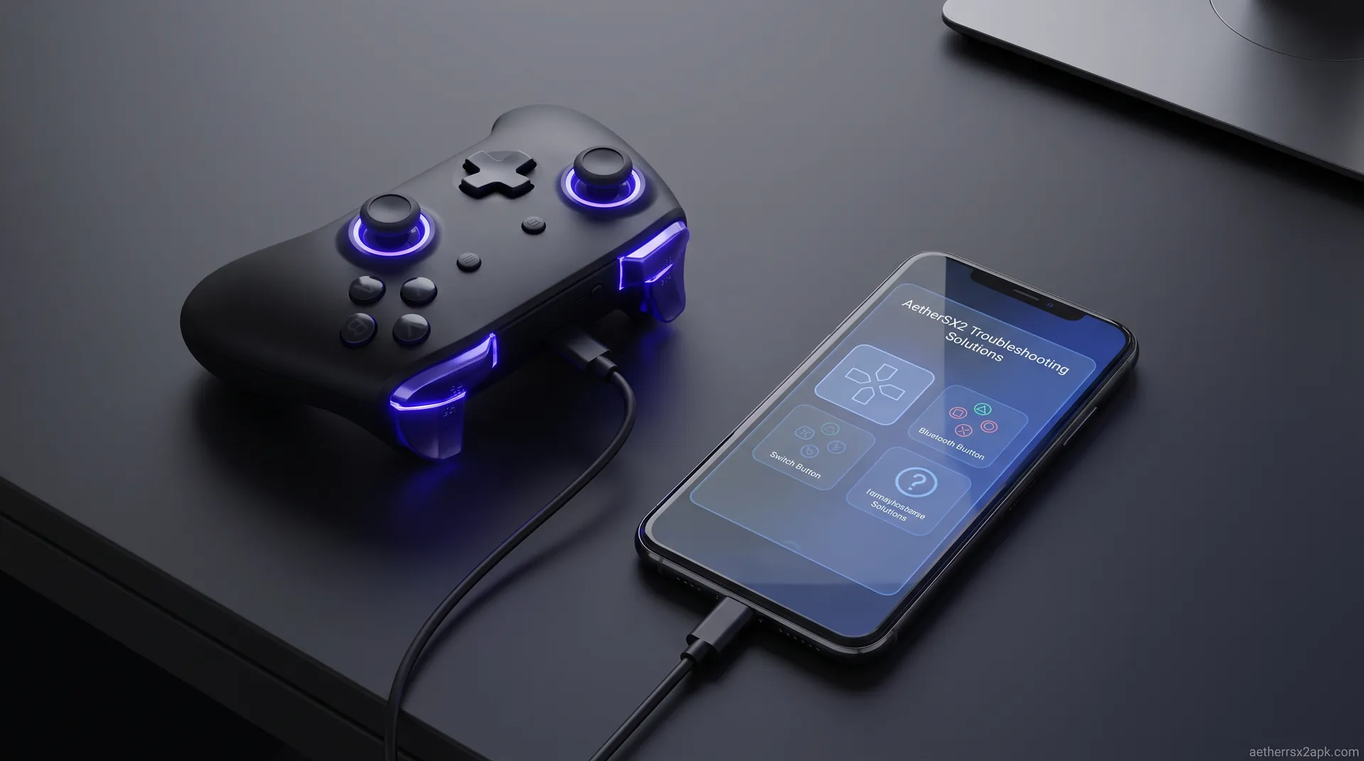 AetherSX2 controller mapping screen on Android