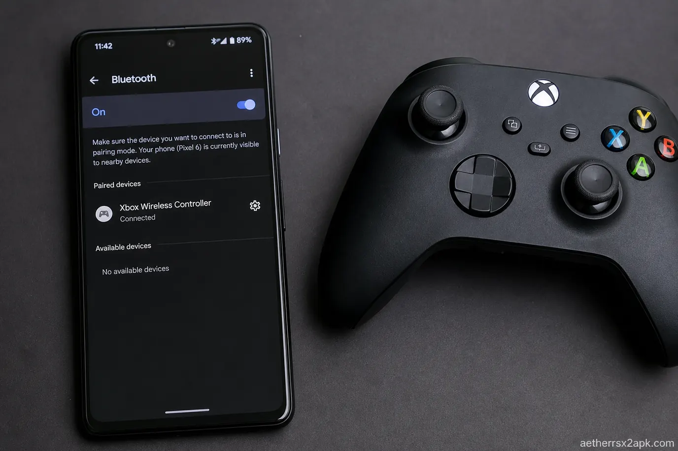 Android Bluetooth settings with an Xbox Wireless Controller